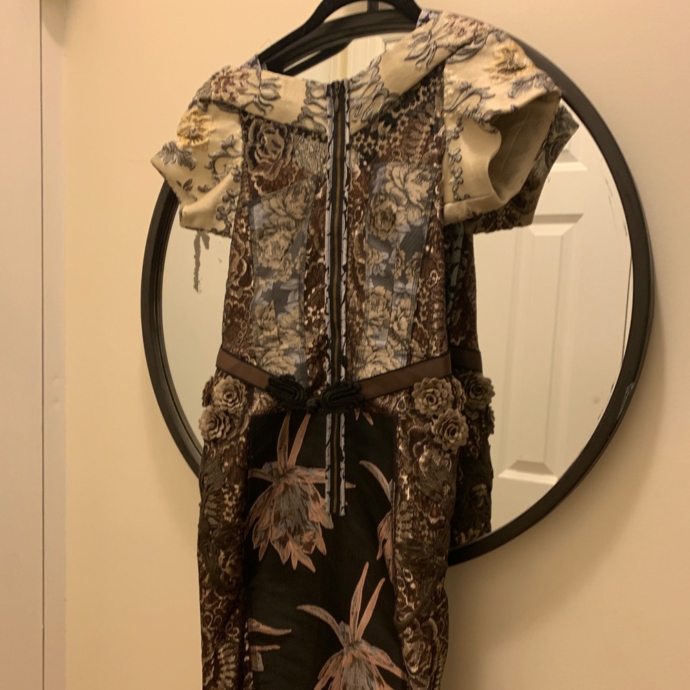 Anthropologie embroidered 3-d flower dress
